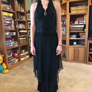 Prom dress black lace top